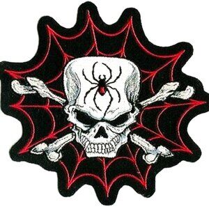 Lethal Threat Spider Skull Patch, 6" x 6", LT30015 💸
